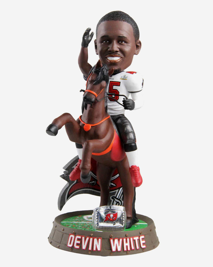 Devin White Tampa Bay Buccaneers Riding Horse Bobblehead FOCO - FOCO.com