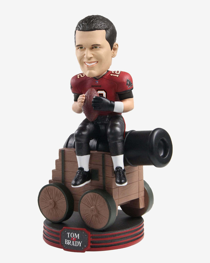 Tom Brady Tampa Bay Buccaneers Riding A Cannon Bobblehead FOCO - FOCO.com