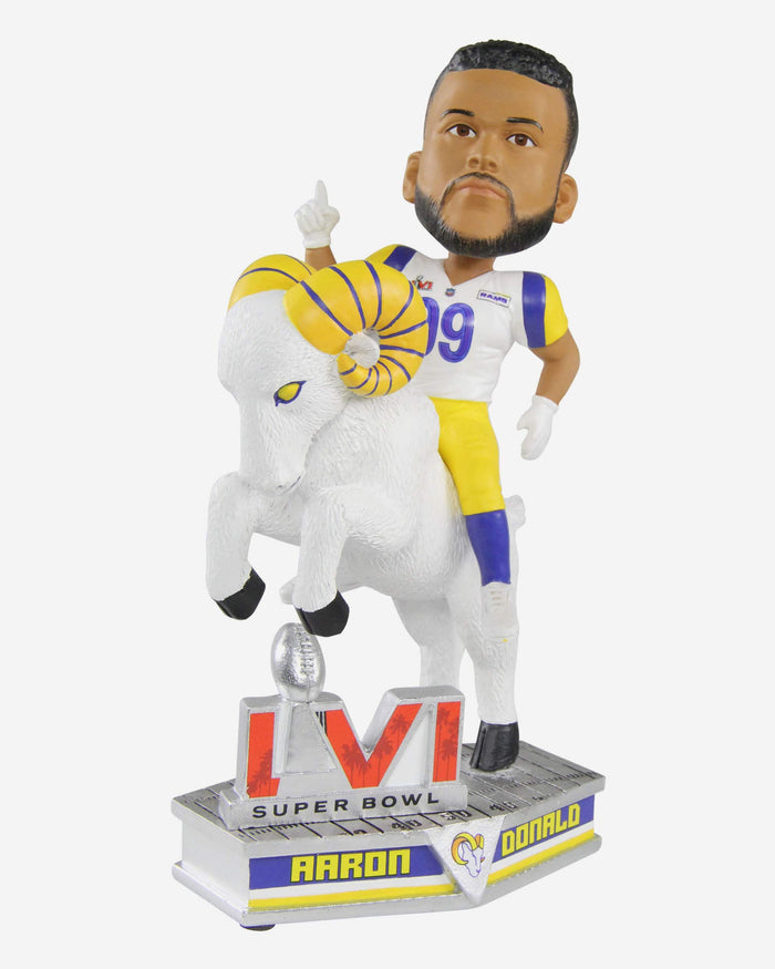 Aaron Donald Los Angeles Rams Riding Ram Bobblehead FOCO - FOCO.com