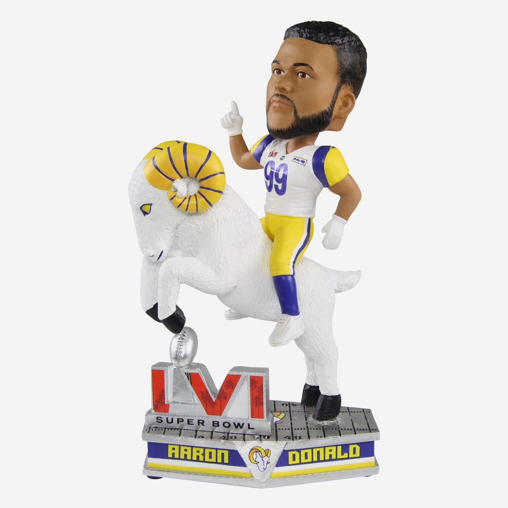 Aaron Donald Los Angeles Rams Riding Ram Bobblehead FOCO - FOCO.com