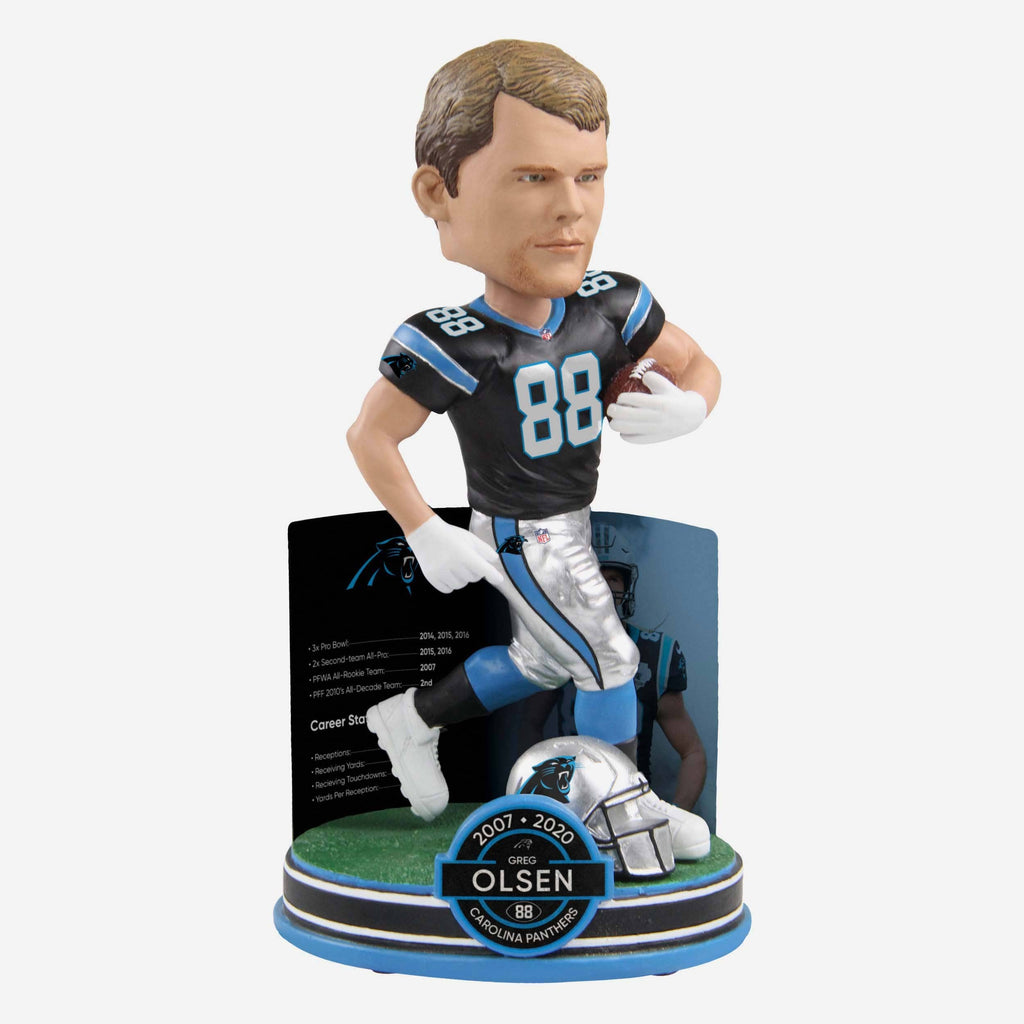 Greg Olsen Carolina Panthers Retirement Bobblehead FOCO - FOCO.com