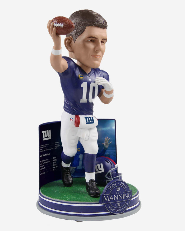 Eli Manning New York Giants Retirement Bobblehead FOCO - FOCO.com