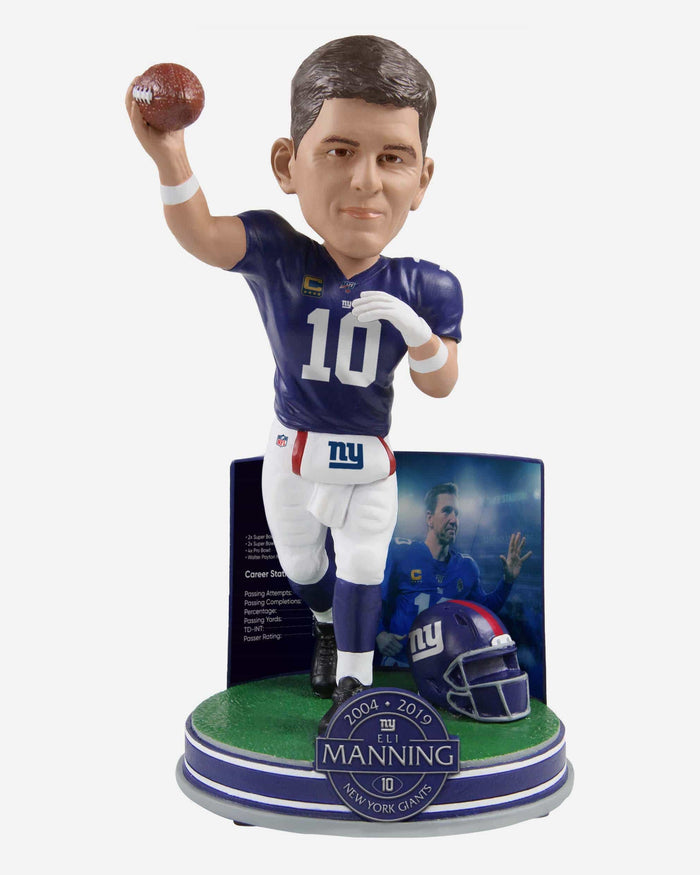 Eli Manning New York Giants Retirement Bobblehead FOCO - FOCO.com