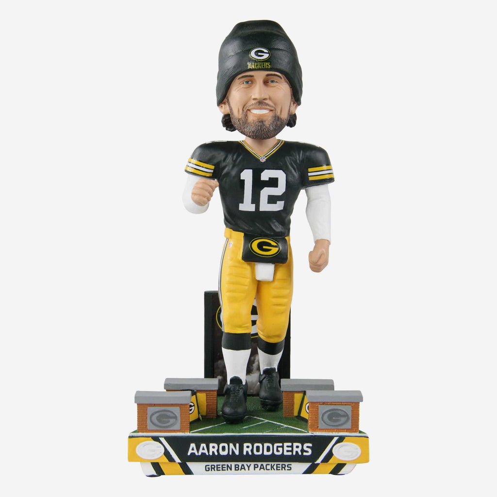 Aaron Rodgers Green Bay Packers Returns Tunnel Entrance Bobblehead FOCO - FOCO.com