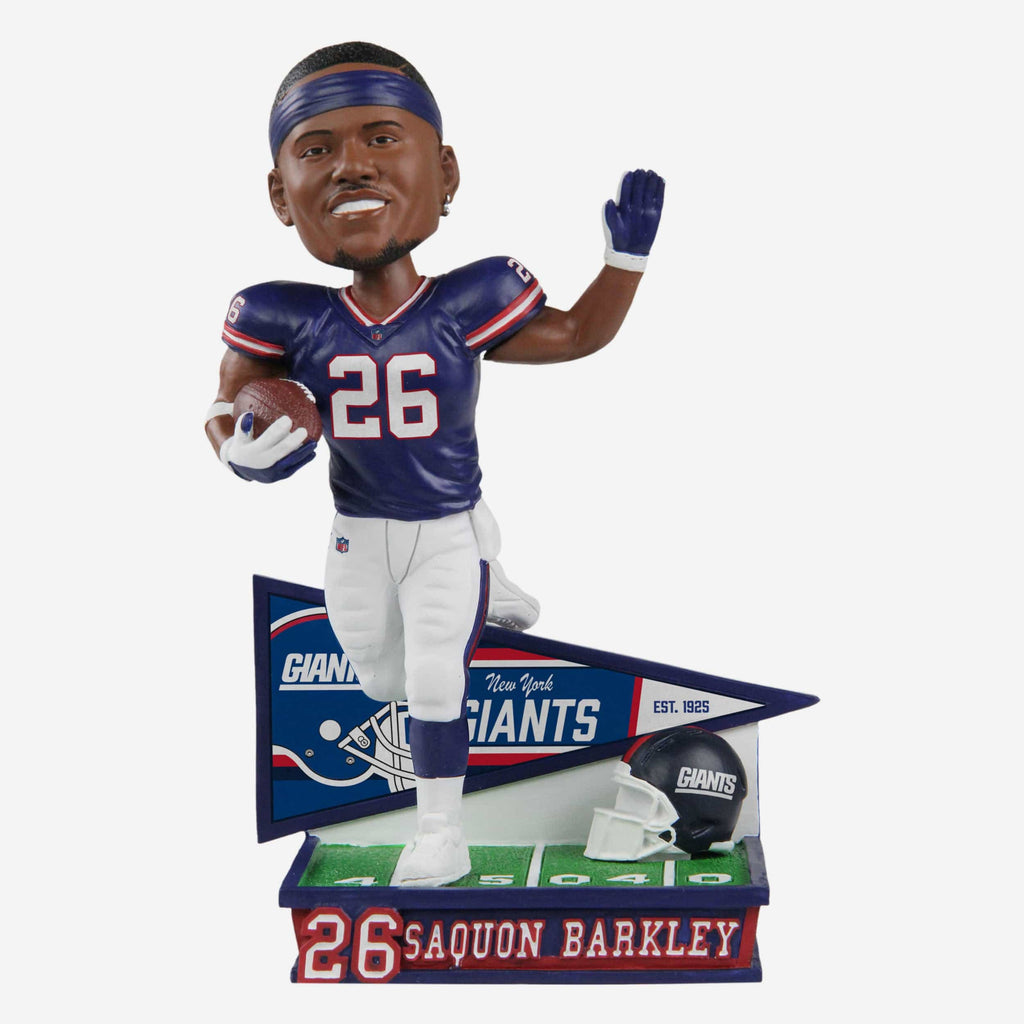 Saquon Barkley New York Giants Retro Uniform Bobblehead FOCO - FOCO.com
