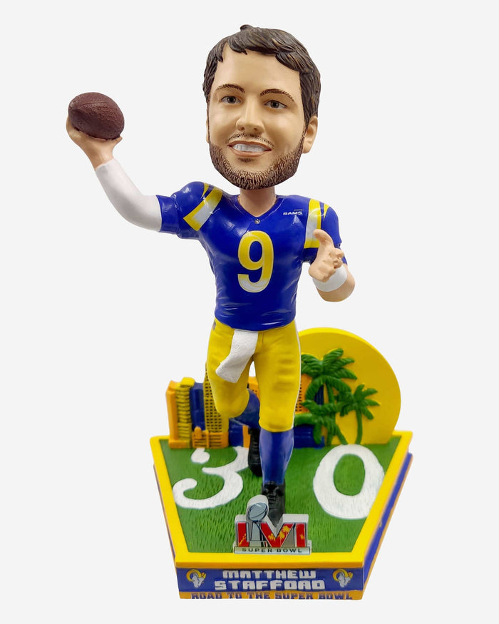 Matthew Stafford Los Angeles Rams Road To Super Bowl Bobblehead FOCO - FOCO.com