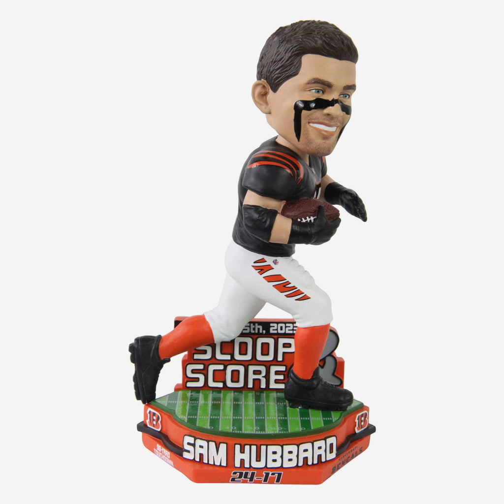 Sam Hubbard Cincinnati Bengals Longest Playoff Scoop And Score Bobblehead FOCO - FOCO.com