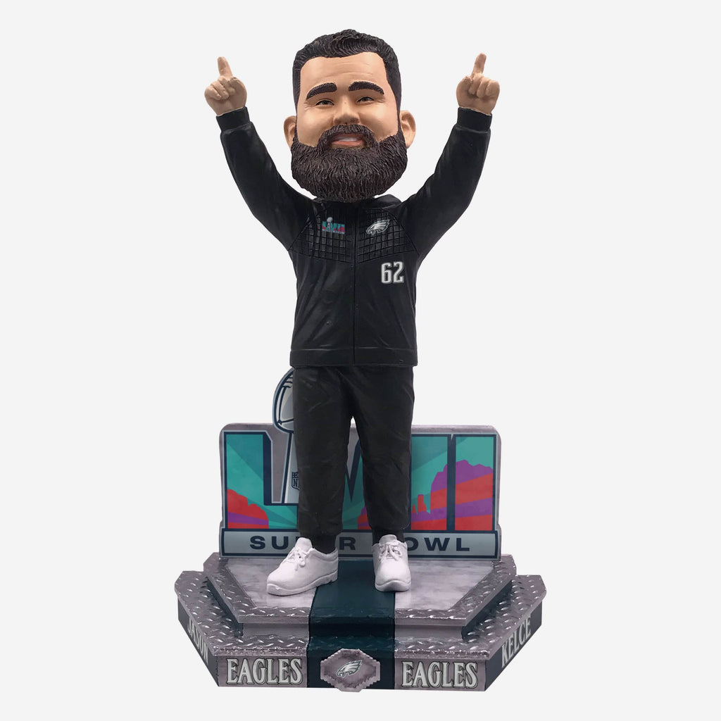 Jason Kelce Philadelphia Eagles Super Bowl LVII Outfit Bobblehead FOCO - FOCO.com
