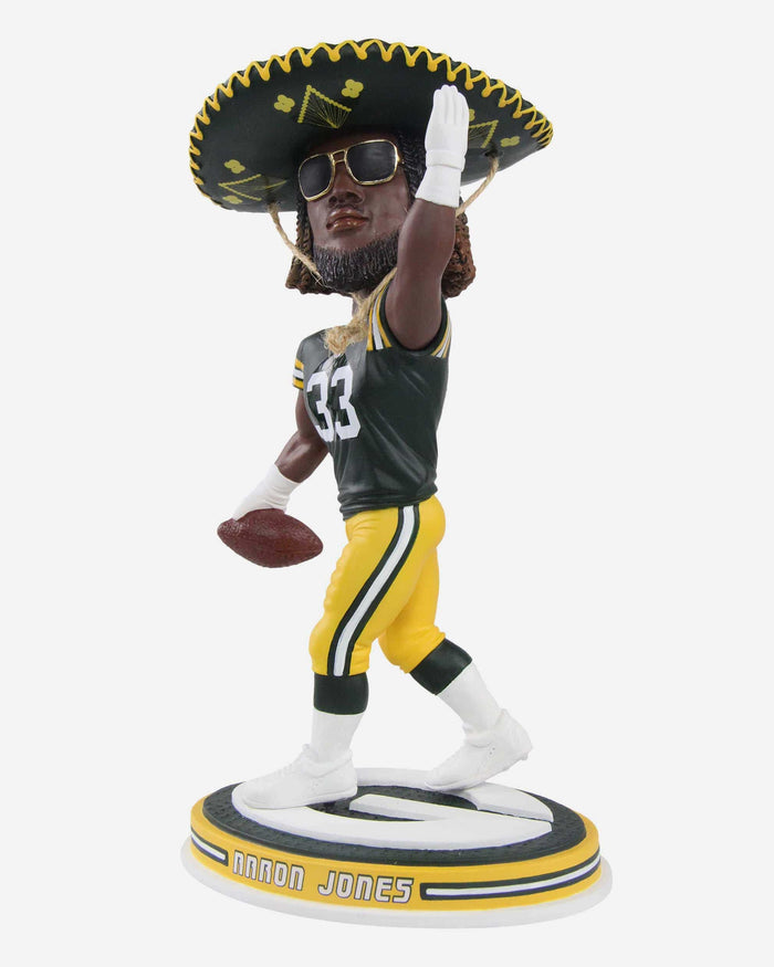 Aaron Jones Green Bay Packers Sombrero Bobblehead FOCO - FOCO.com