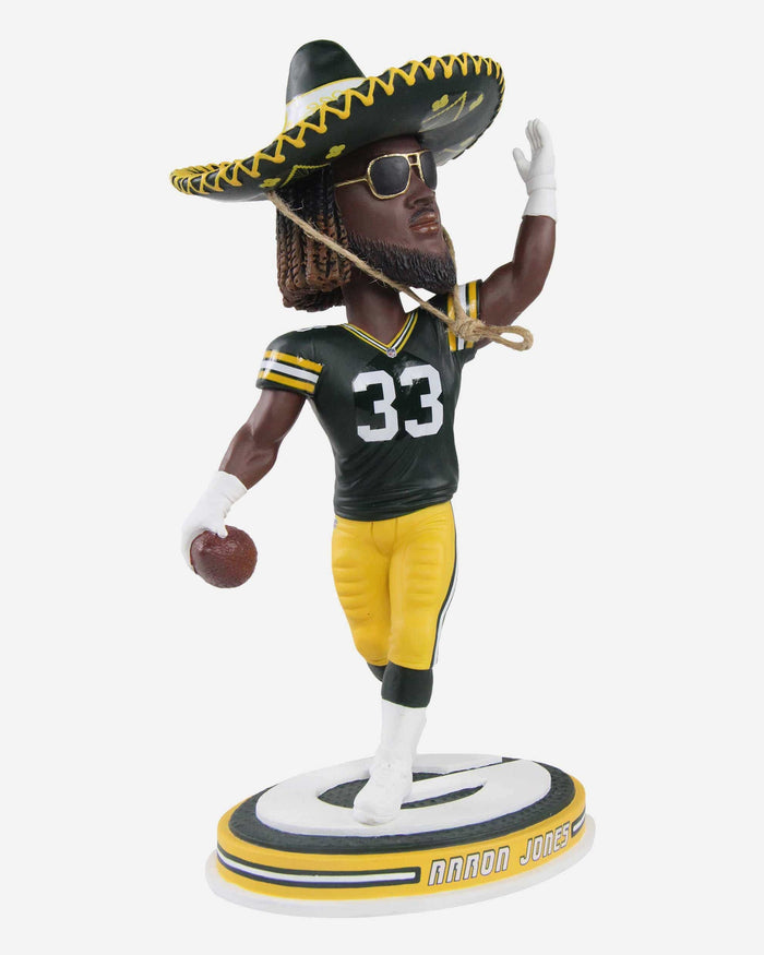 Aaron Jones Green Bay Packers Sombrero Bobblehead FOCO - FOCO.com