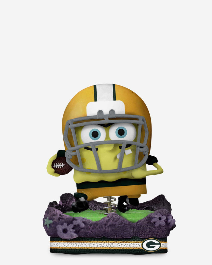 Green Bay Packers SpongeBob SquarePants Gridiron Great Bobblehead FOCO - FOCO.com