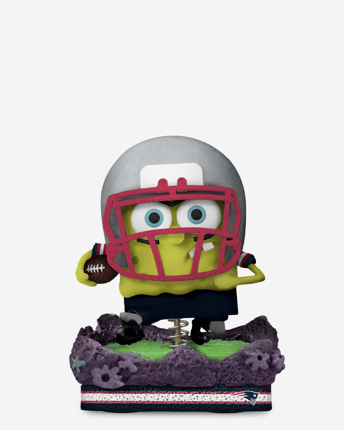 New England Patriots SpongeBob SquarePants Gridiron Great Bobblehead FOCO - FOCO.com