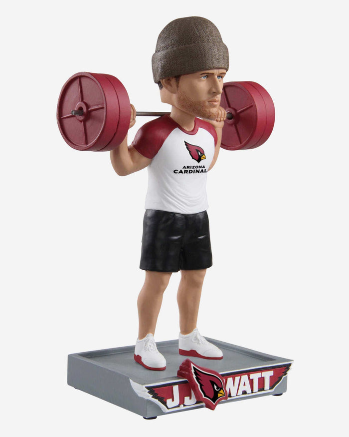 JJ Watt Arizona Cardinals Squat Rack Bobblehead FOCO - FOCO.com
