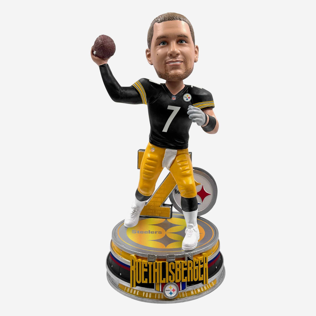 Ben Roethlisberger Pittsburgh Steelers Career Stats Spinning Bobblehead FOCO - FOCO.com