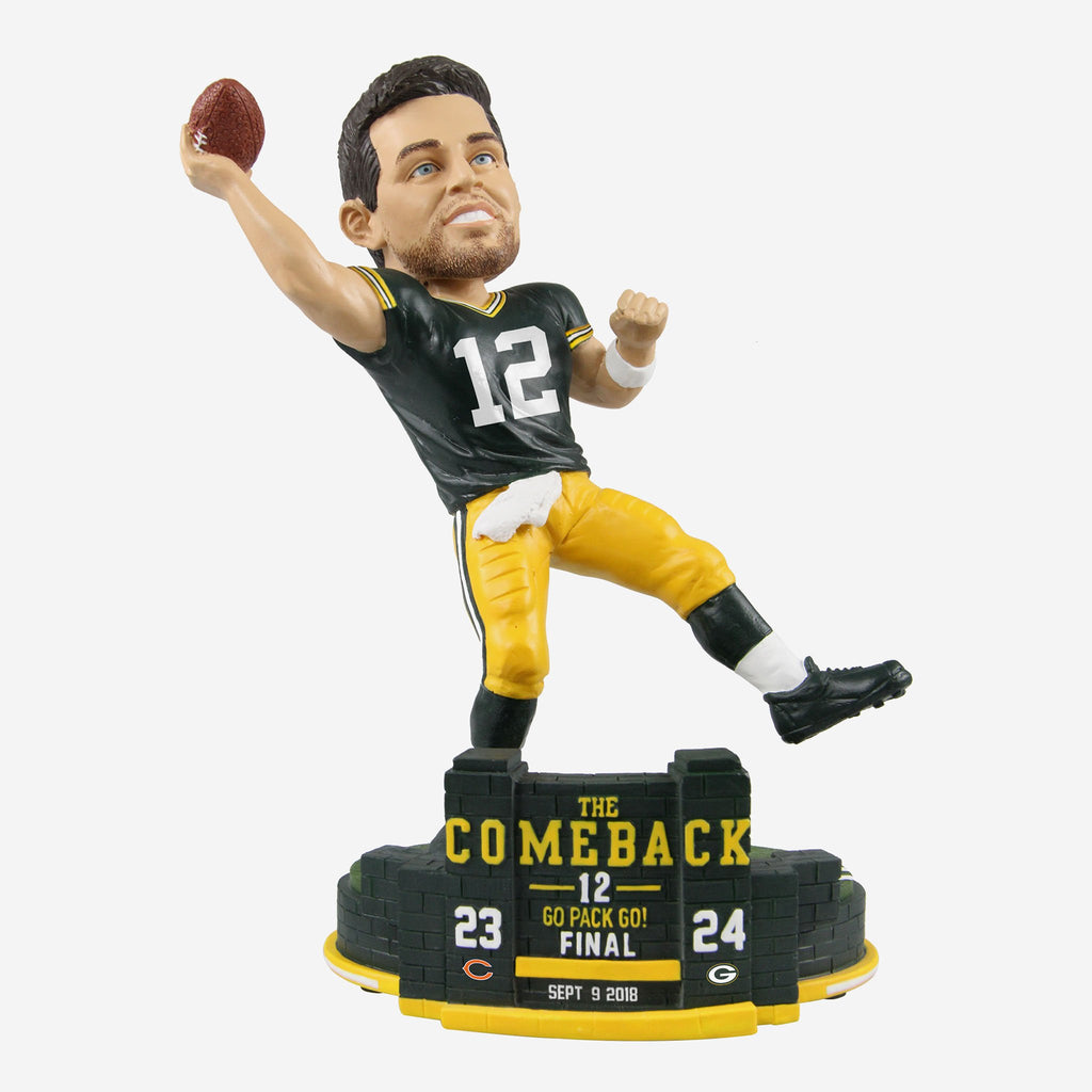 Aaron Rodgers Green Bay Packers The Comeback Bobblehead FOCO - FOCO.com