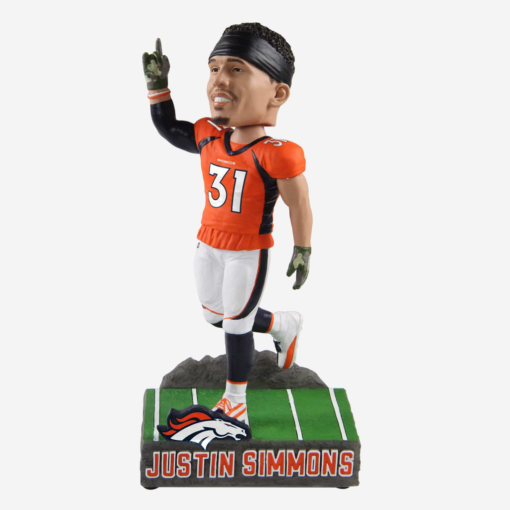 Justin Simmons Denver Broncos Thematic Bobblehead FOCO - FOCO.com
