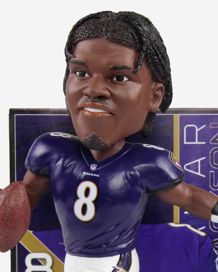 Lamar Jackson Baltimore Ravens Ratings Card Bobblehead FOCO - FOCO.com