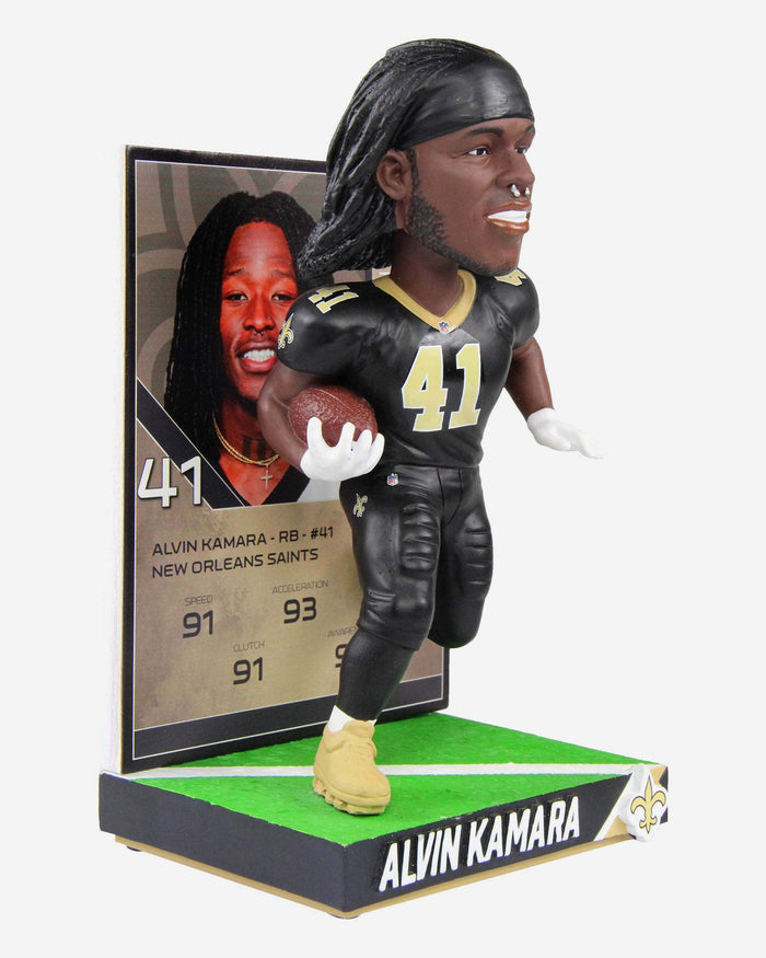 Alvin Kamara New Orleans Saints Ratings Card Bobblehead FOCO - FOCO.com