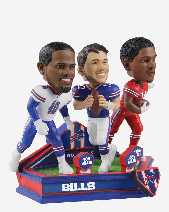 Josh Allen & Von Miller & Stefon Diggs Buffalo Bills Triple Bobblehead FOCO - FOCO.com