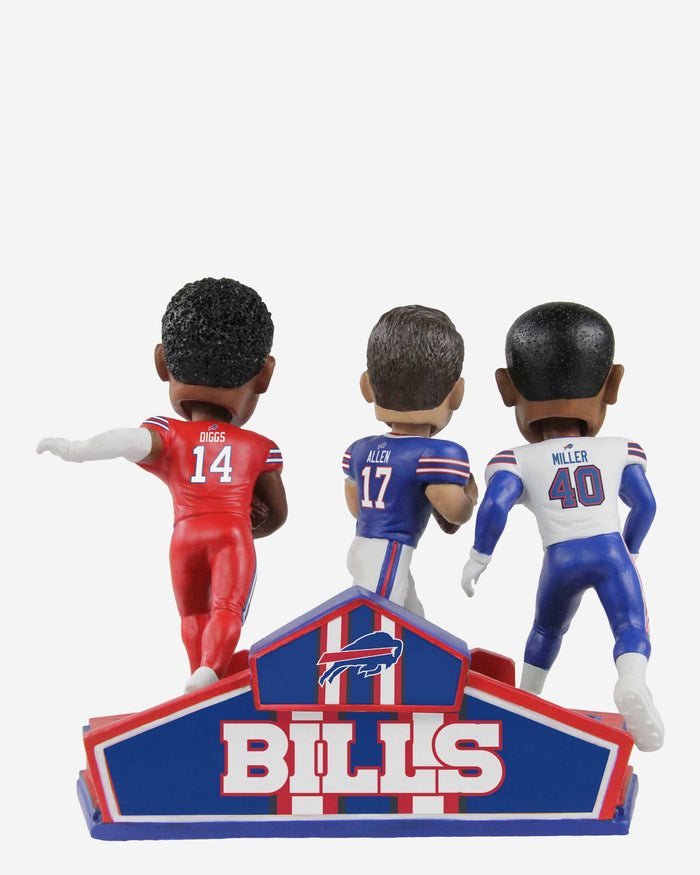 Josh Allen & Von Miller & Stefon Diggs Buffalo Bills Triple Bobblehead FOCO - FOCO.com