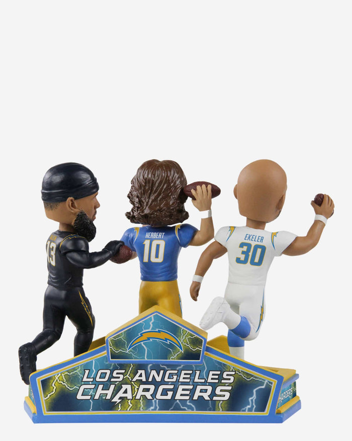 Justin Herbert & Austin Ekeler & Keenan Allen Los Angeles Chargers Triple Bobblehead FOCO - FOCO.com