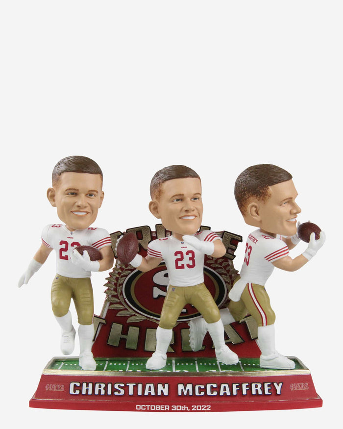 Christian McCaffrey San Francisco 49ers Triple Threat Bobblehead FOCO - FOCO.com