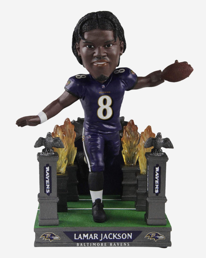 Lamar Jackson Baltimore Ravens Pregame Tunnel Entrance Bobblehead FOCO - FOCO.com