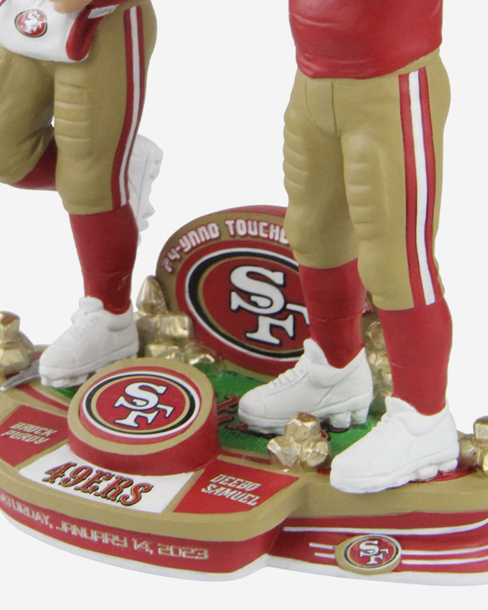 Brock Purdy & Deebo Samuel San Francisco 49ers Wild Card Gold Rush Dual Bobblehead FOCO - FOCO.com