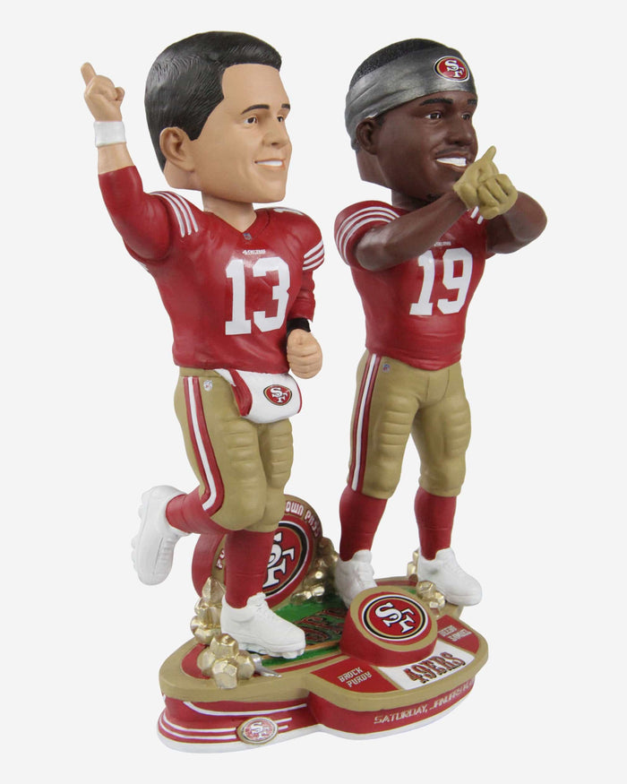 Brock Purdy & Deebo Samuel San Francisco 49ers Wild Card Gold Rush Dual Bobblehead FOCO - FOCO.com