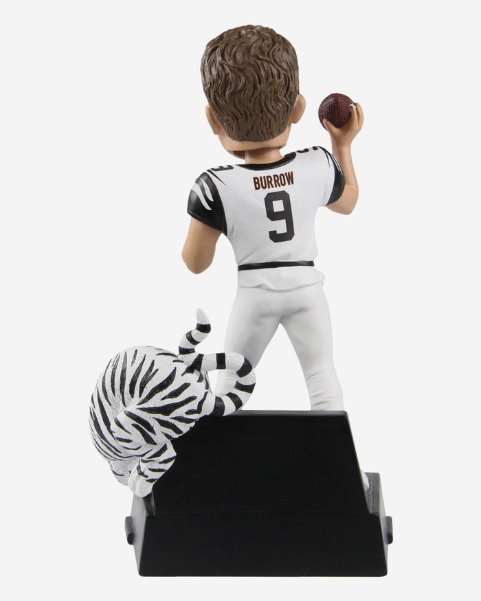 Joe Burrow Cincinnati Bengals White Tiger Bobblehead FOCO - FOCO.com