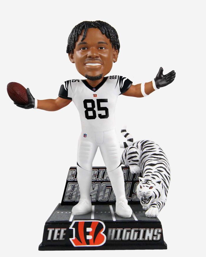 Tee Higgins Cincinnati Bengals White Tiger Bobblehead FOCO - FOCO.com