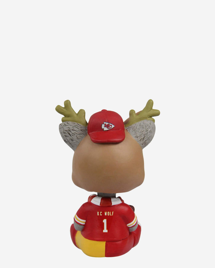 KC Wolf Kansas City Chiefs Christmas Mascot Bobble Bro Mini Bobblehead FOCO - FOCO.com