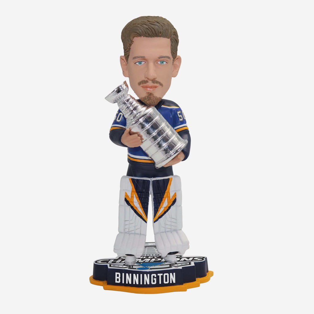 Jordan Binnington St Louis Blues 2019 Stanley Cup Champions Bobblehead FOCO - FOCO.com