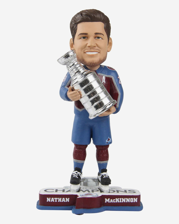 Nathan MacKinnon Colorado Avalanche 2022 Stanley Cup Champions Bobblehead FOCO - FOCO.com