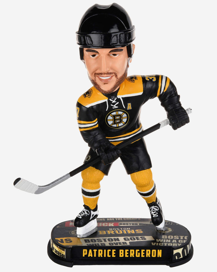 Patrice Bergeron Boston Bruins Headline Bobblehead FOCO - FOCO.com