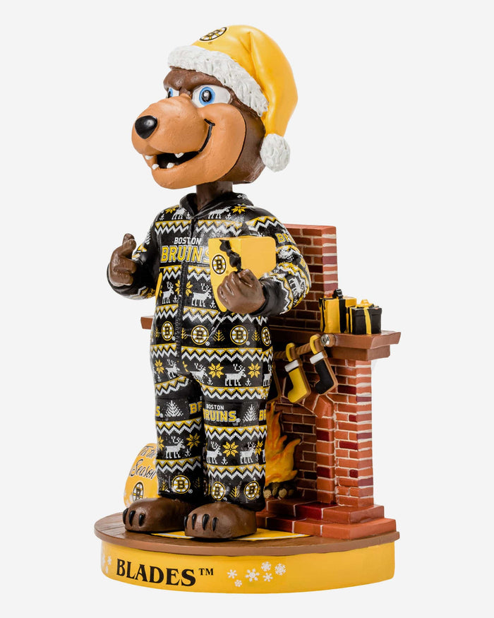 Blades The Bear Boston Bruins Holiday Mascot Bobblehead FOCO - FOCO.com