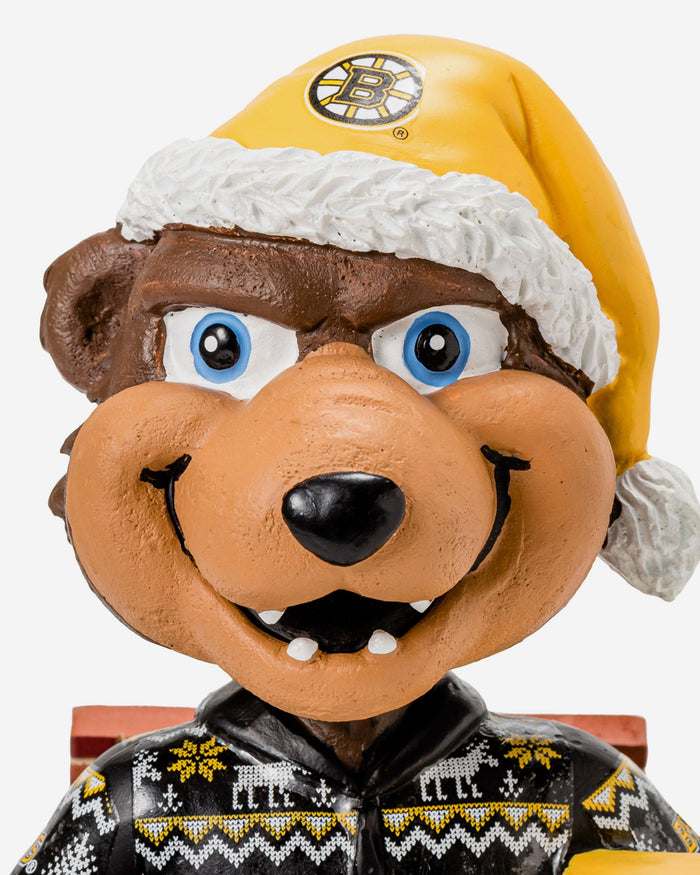 Blades The Bear Boston Bruins Holiday Mascot Bobblehead FOCO - FOCO.com