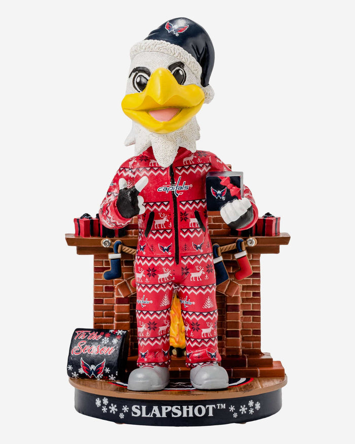 Slapshot Washington Capitals Holiday Mascot Bobblehead FOCO - FOCO.com