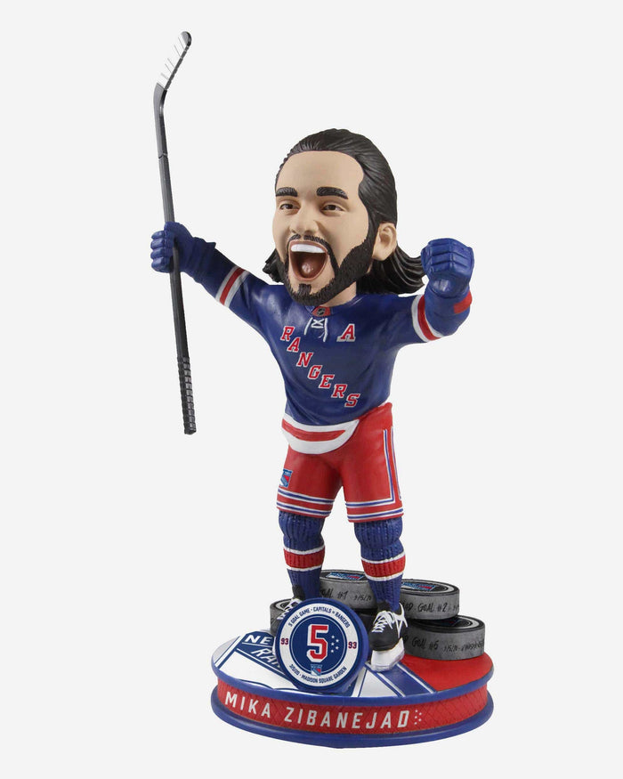 Mika Zibanejad New York Rangers Five Goal Game Bobblehead FOCO - FOCO.com