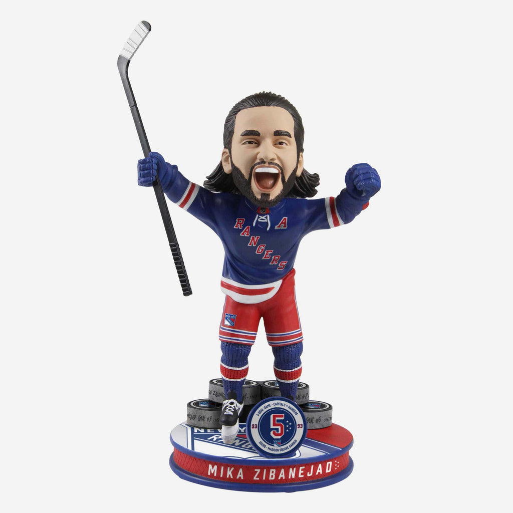 Mika Zibanejad New York Rangers Five Goal Game Bobblehead FOCO - FOCO.com