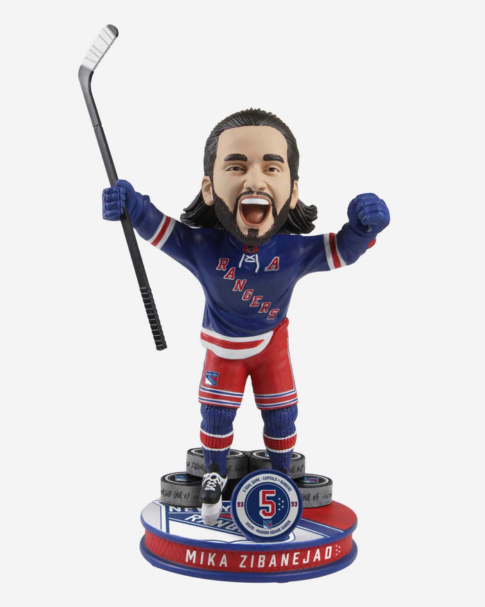 Mika Zibanejad New York Rangers Five Goal Game Bobblehead FOCO - FOCO.com