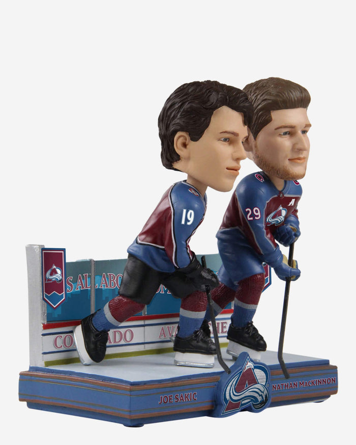 Joe Sakic & Nathan MacKinnon Colorado Avalanche Then And Now Bobblehead FOCO - FOCO.com