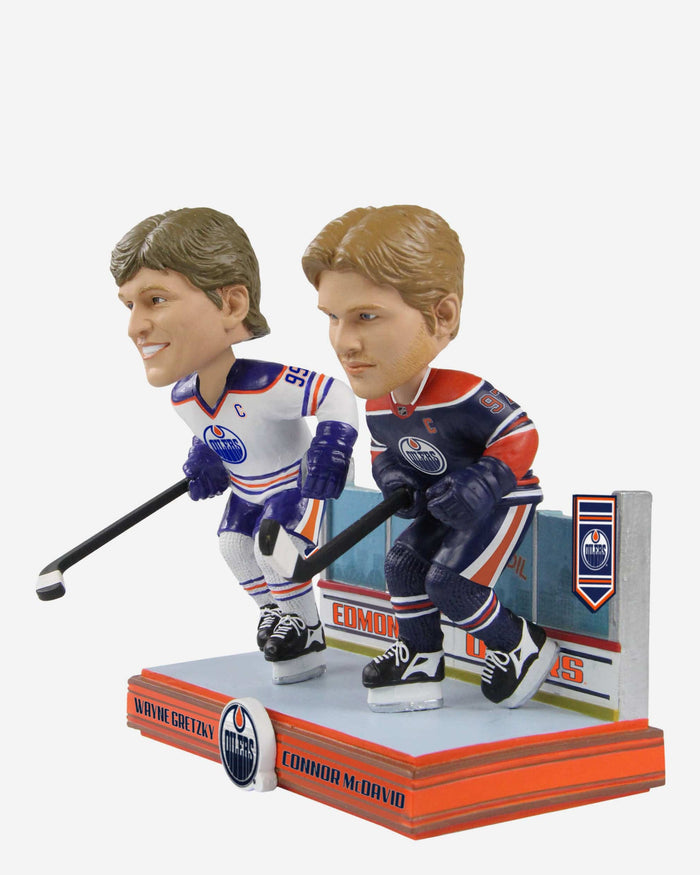 Wayne Gretzky & Connor McDavid Edmonton Oilers Then And Now Bobblehead FOCO - FOCO.com