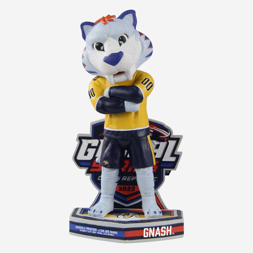 Gnash Nashville Predators 2022 NHL Global Series Mascot Bobblehead FOCO - FOCO.com