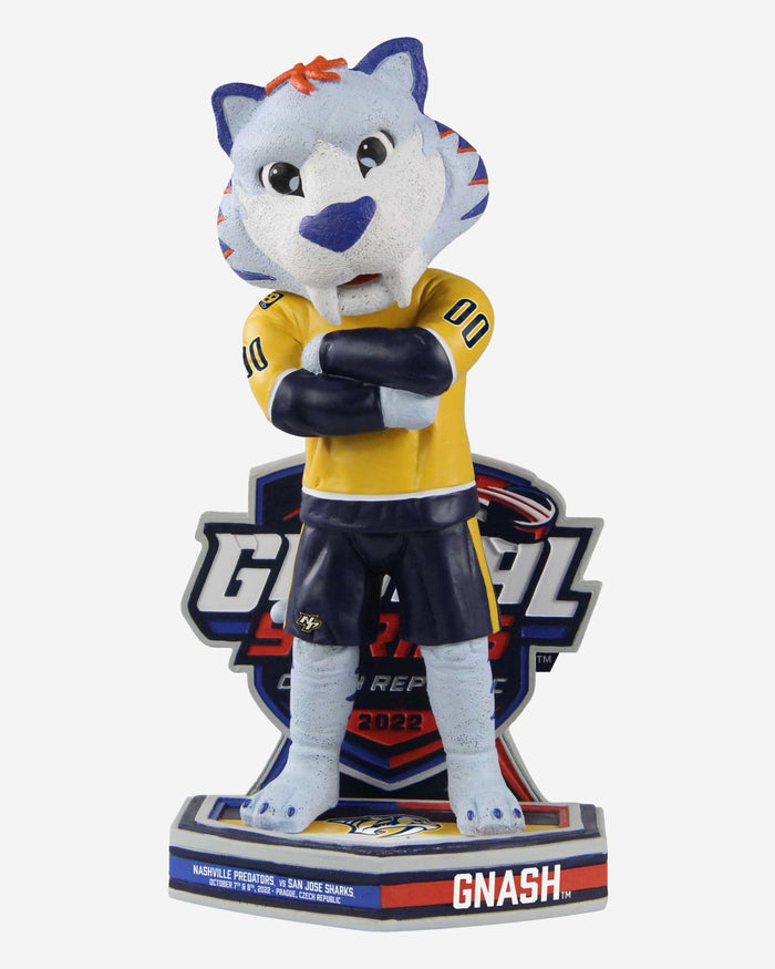 Gnash Nashville Predators 2022 NHL Global Series Mascot Bobblehead FOCO - FOCO.com