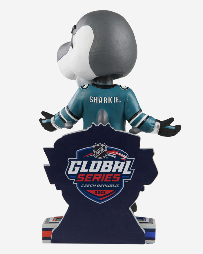 SJ Sharkie San Jose Sharks 2022 NHL Global Series Mascot Bobblehead FOCO - FOCO.com