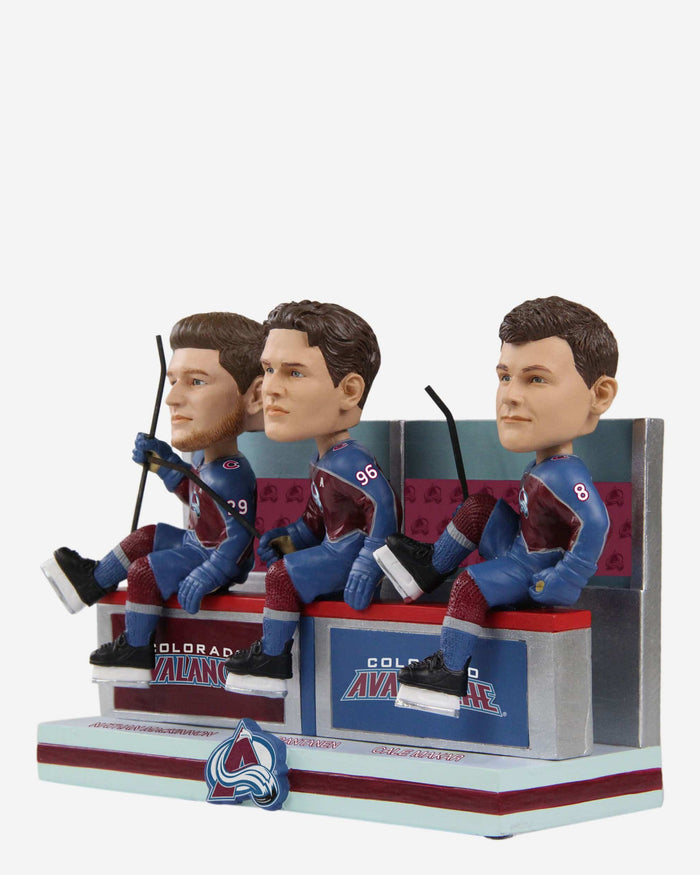 Nathan MacKinnon & Cale Makar & Mikko Rantanen Colorado Avalanche Line Change Bobblehead FOCO - FOCO.com