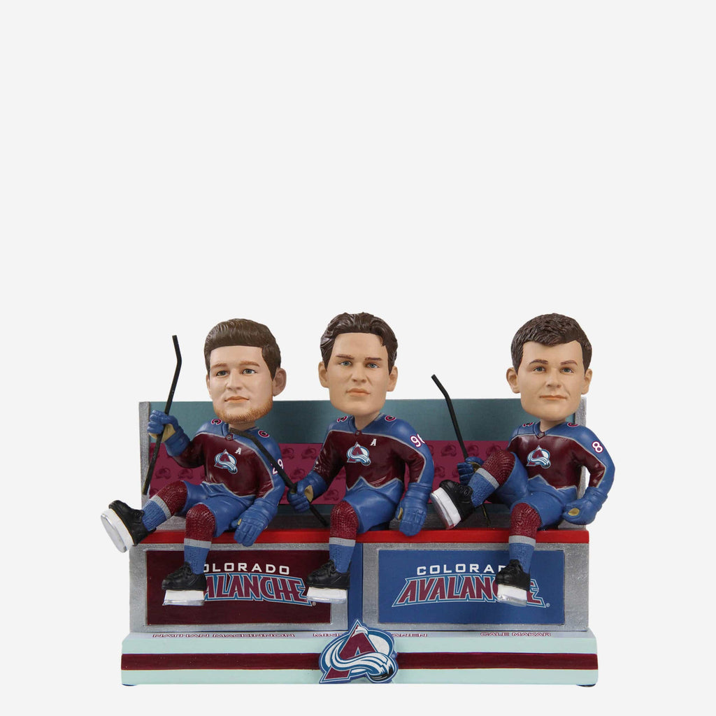 Nathan MacKinnon & Cale Makar & Mikko Rantanen Colorado Avalanche Line Change Bobblehead FOCO - FOCO.com