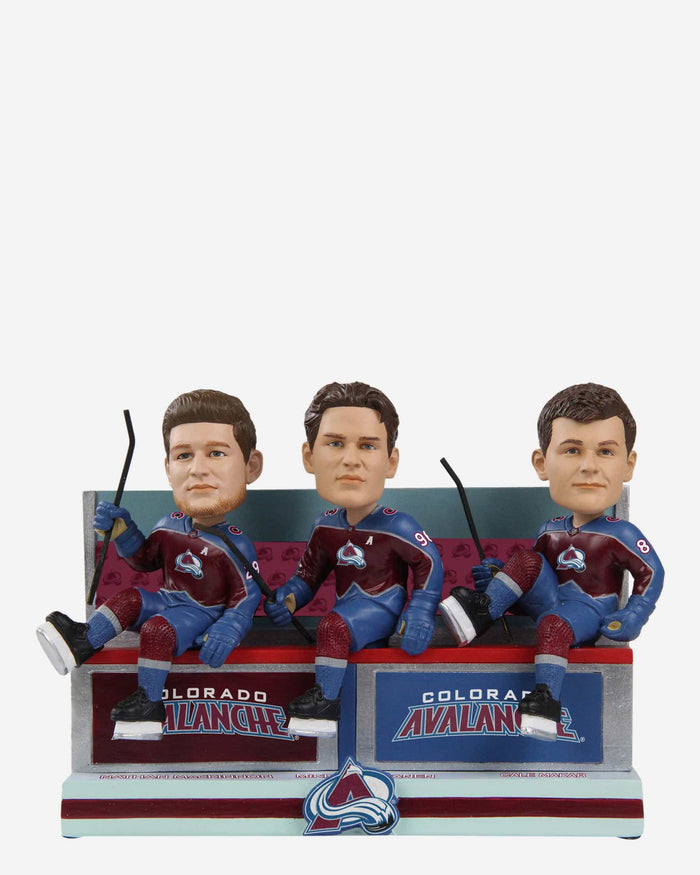 Nathan MacKinnon & Cale Makar & Mikko Rantanen Colorado Avalanche Line Change Bobblehead FOCO - FOCO.com