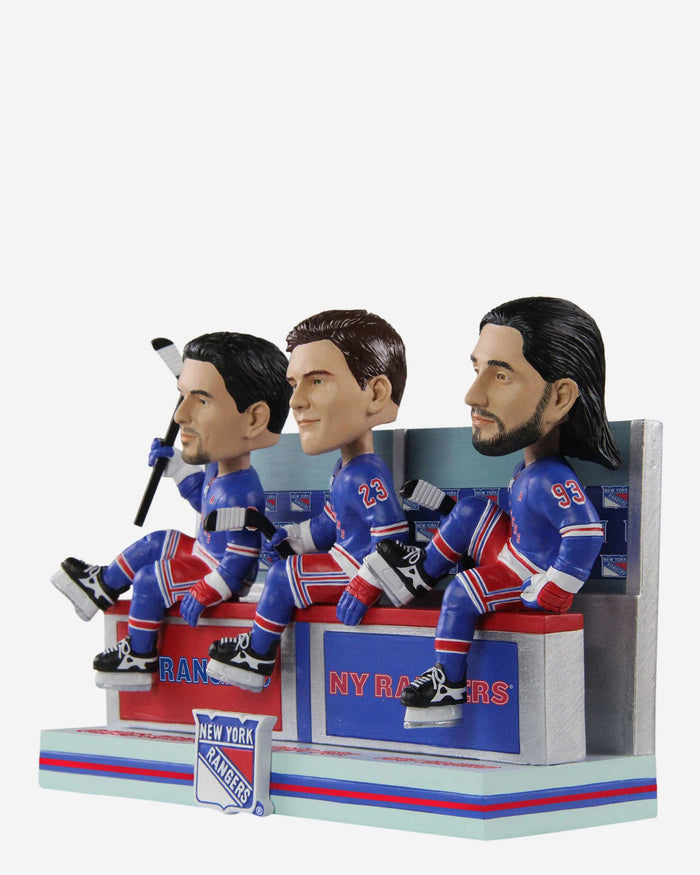 Mika Zibanejad & Adam Fox & Chris Kreider New York Rangers Line Change Bobblehead FOCO - FOCO.com